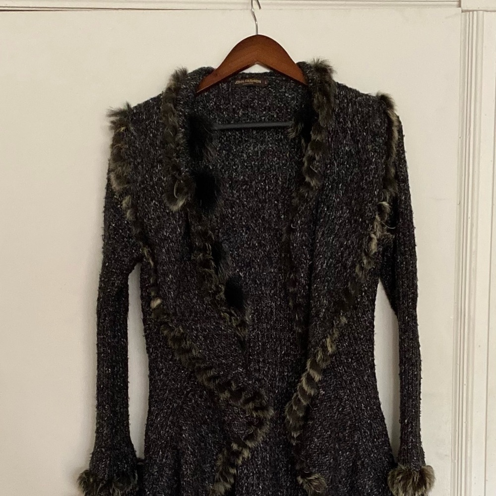 Wool and fur sweater